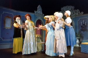 Steve Mazzaccone (Covielle), Christina Closs (Mme. Jourdain), Christopher Lindstrom (Cléonte), Liz Markey (Lucille), Dave Collins (Dorante), Erin Naughton (Dorimène), Val Larson (Nicole)